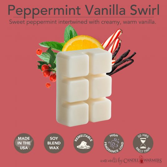 Peppermint Vanilla Swirl Soy Wax Melts
