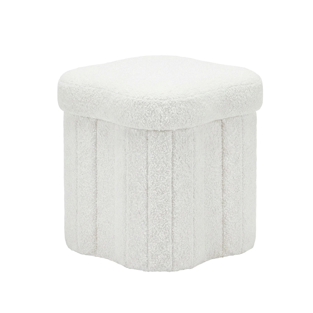 Artiss Storage Ottoman Foot Stool Foldable White