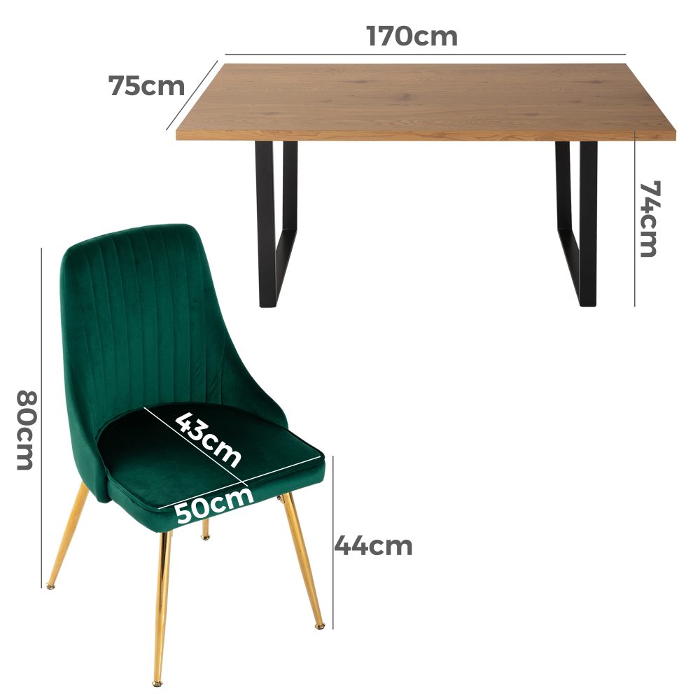 Gourmet Glamour: The Natural&Velvet Dining Set
