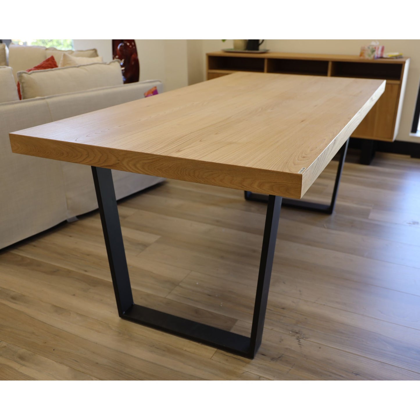 Petunia 7pc 180cm Dining Table Set 6 Arched Back Chair Elm Timber Wood