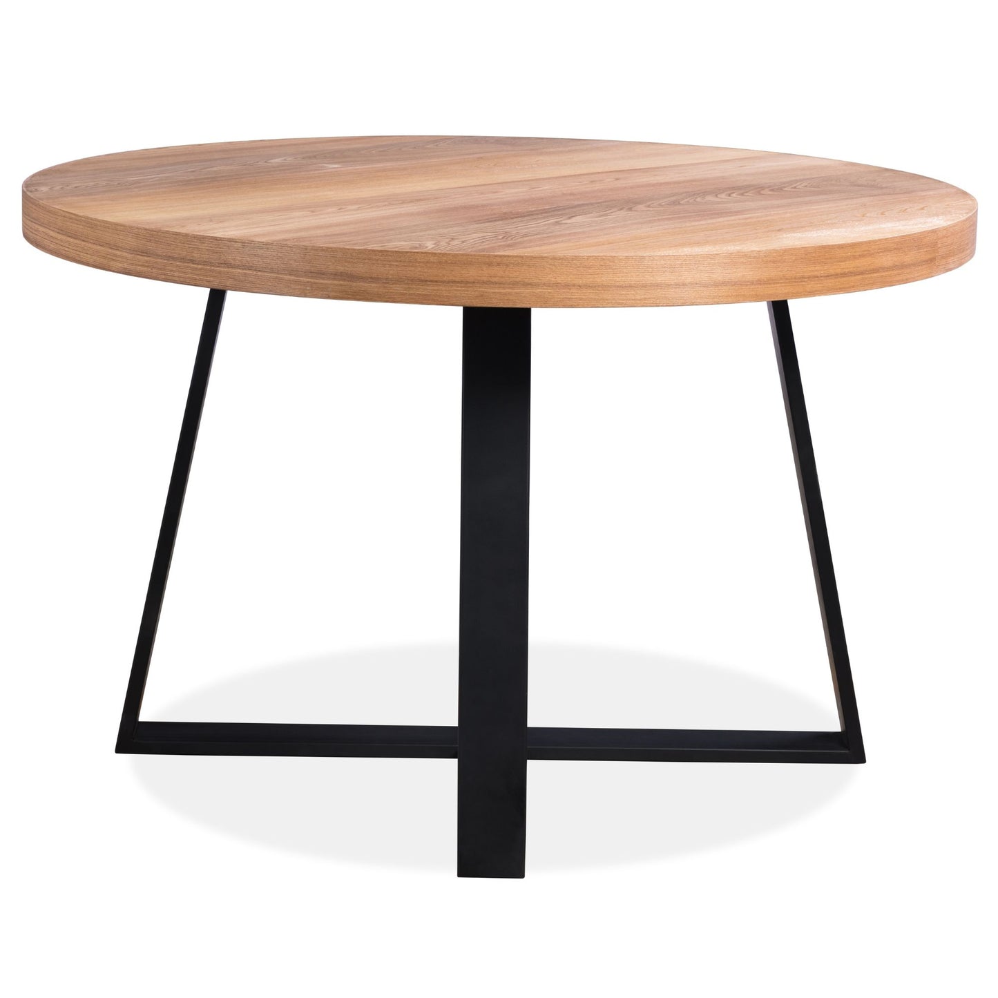 Petunia 5pc 120cm Round Dining Table Set 4 Arched Back Chair Elm Timber Wood