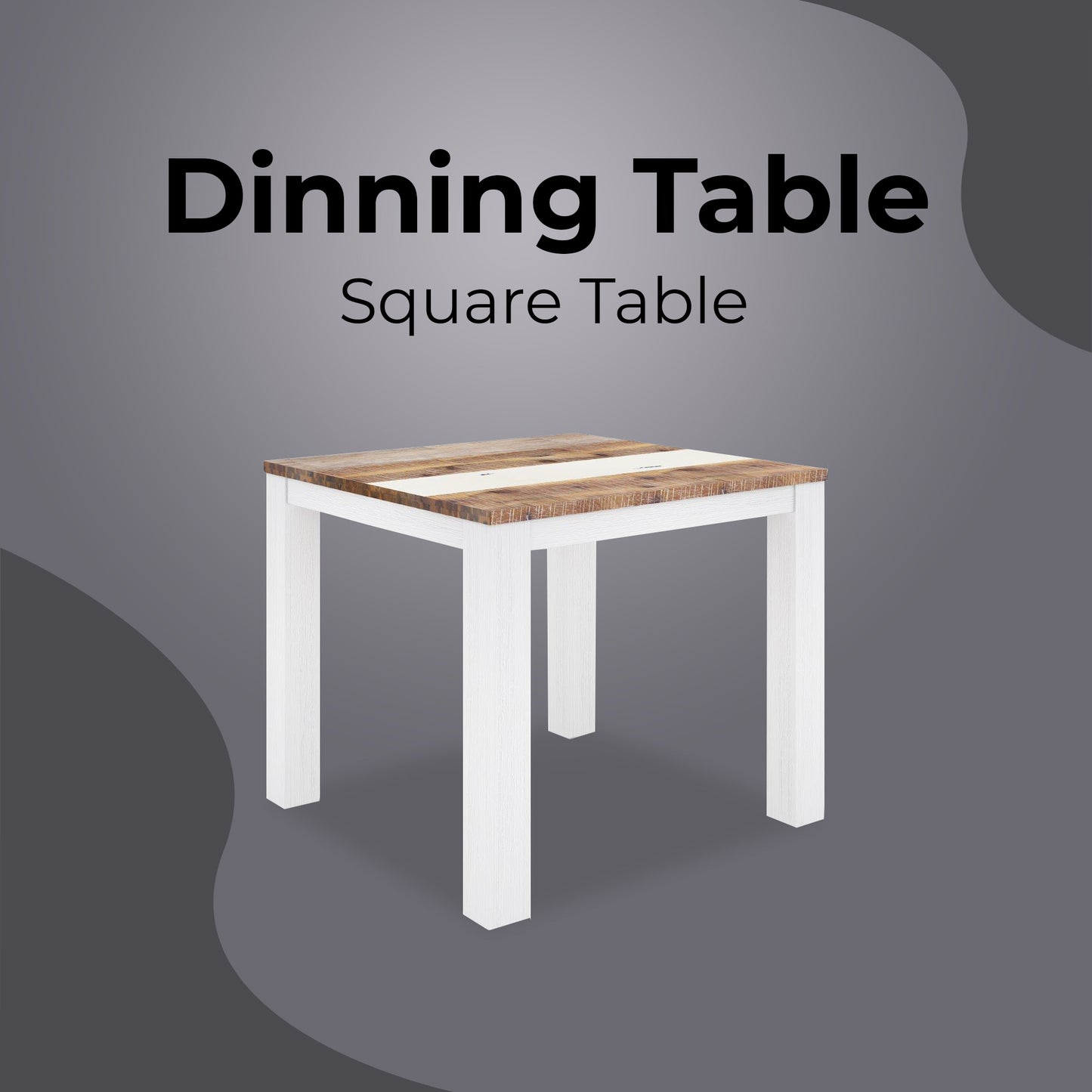 Orville Dining Table 90cm Solid Acacia Wood Home Dinner Furniture - Multi Color