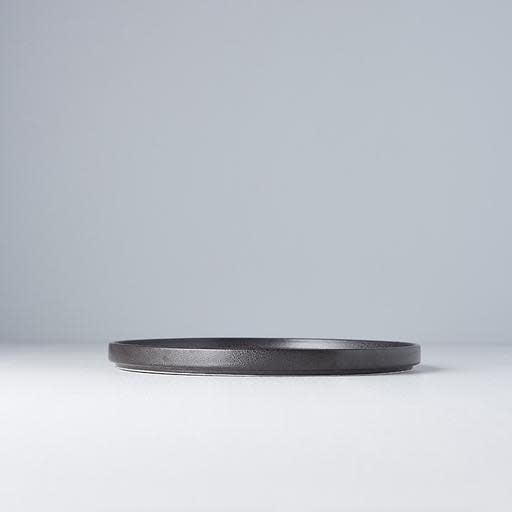 Plate Slab Rim 24cm Asphalt Glaze