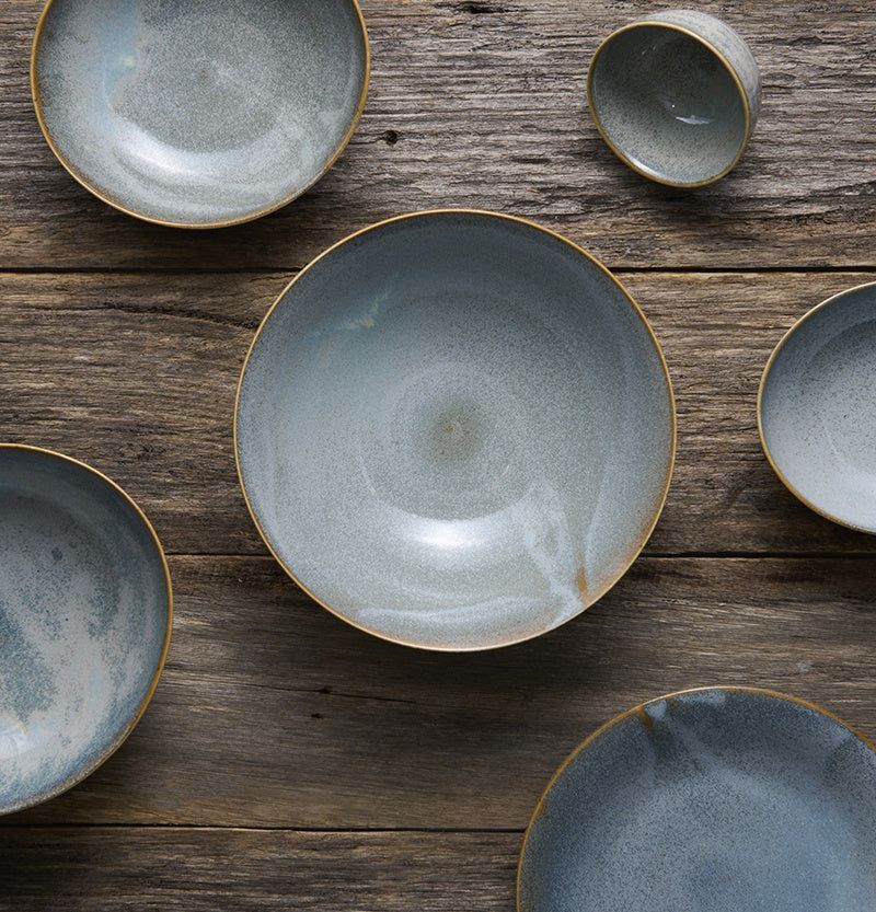 Bowl Oval 16cm Steel Grey Glaze
