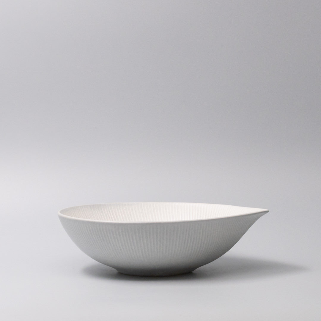 Large Bowl 24cm Snow Leaf Glaze
