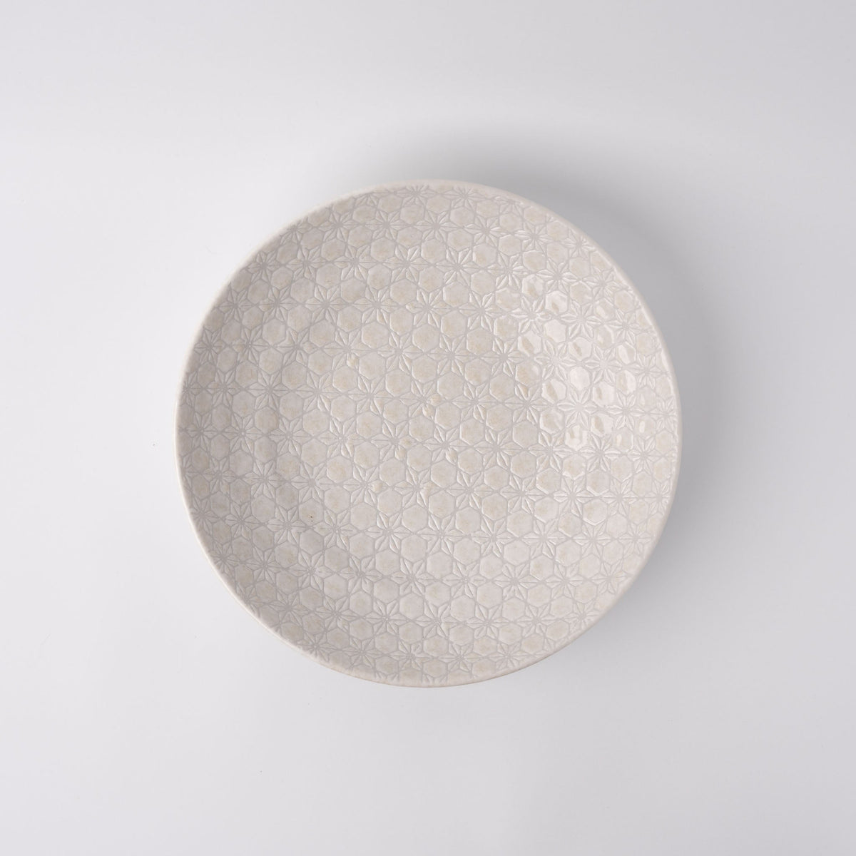 Pasta Bowl Flat 23cm White Star Glaze