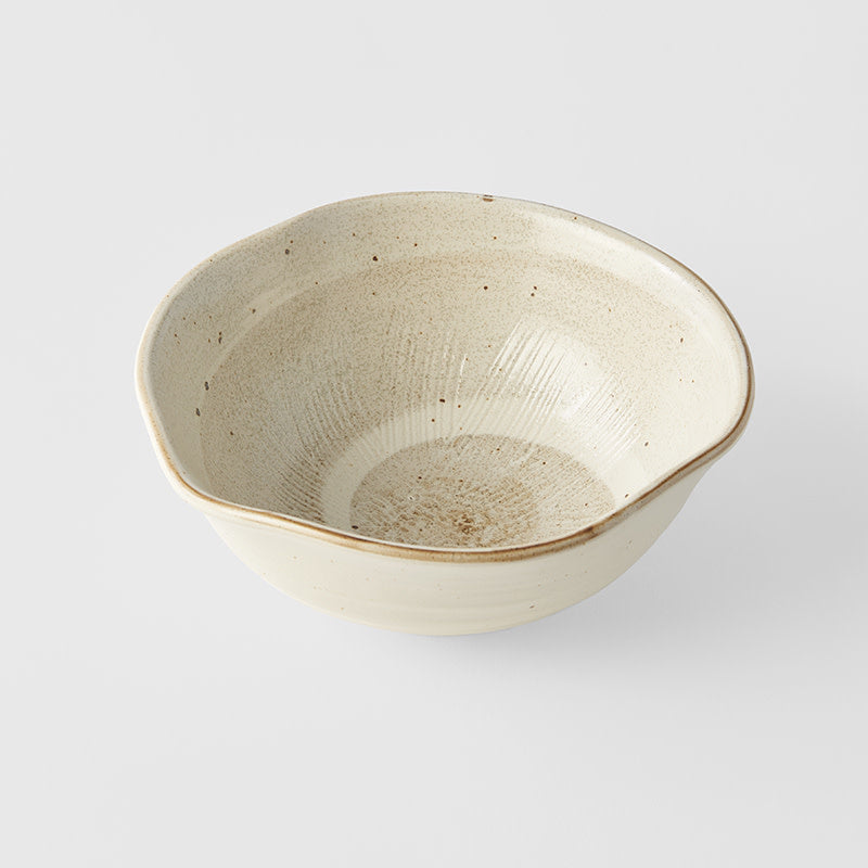 Bowl Organic 18cm Spiral Sand Glaze
