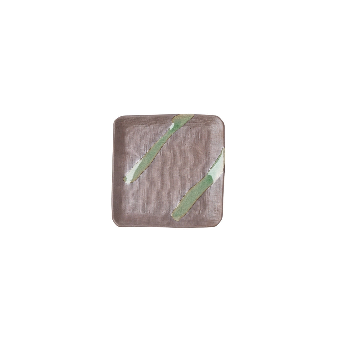Saucer Apex 12.8cm Green Bisque Glaze