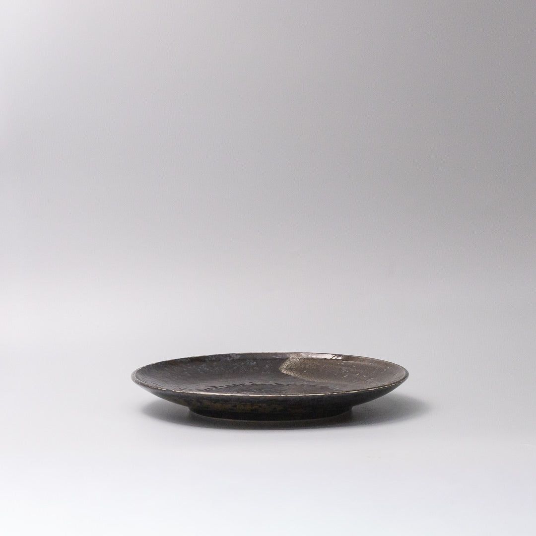Plate 25cm Bronze Brushstroke Glaze