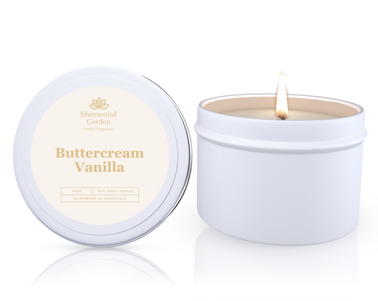 Buttercream Vanilla Soy Candle Tin 165g
