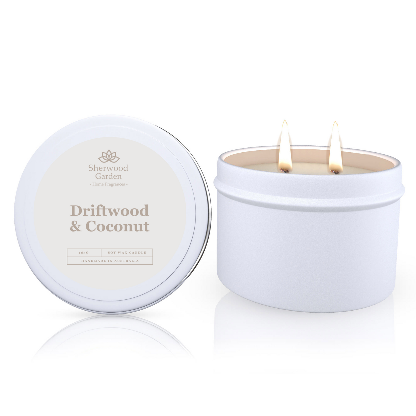 Driftwood & Coconut Soy Candle Tin 165g