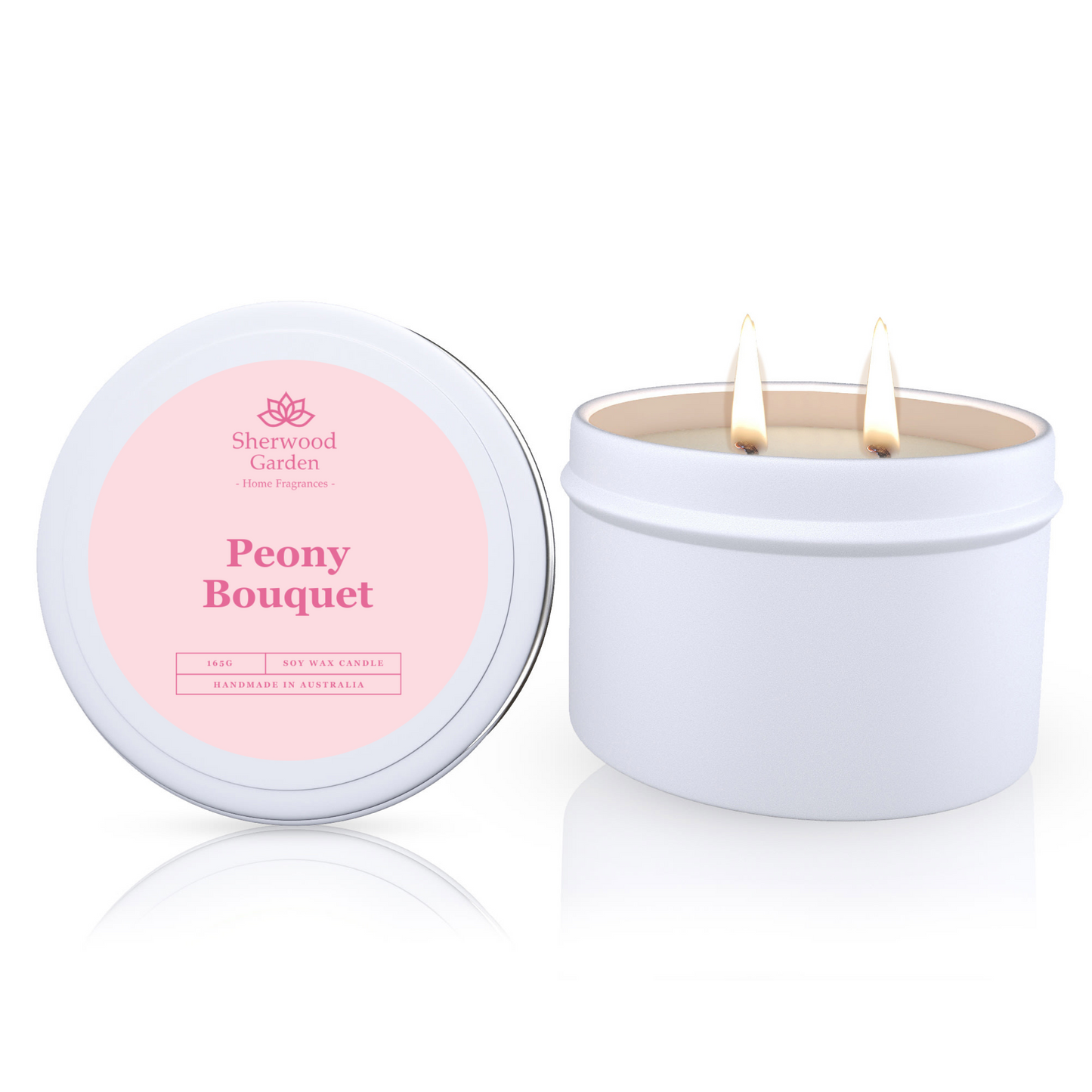 Peony Bouquet Soy Candle Tin 165g