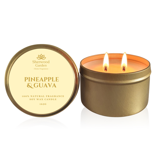 Pineapple & Guava 100% Natural Fragrance Soy Candle Tin 165g