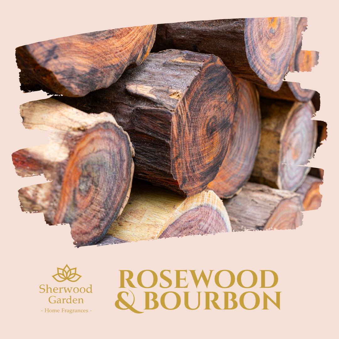 Rosewood & Bourbon 100% Natural Fragrance Soy Candle Tin 165g