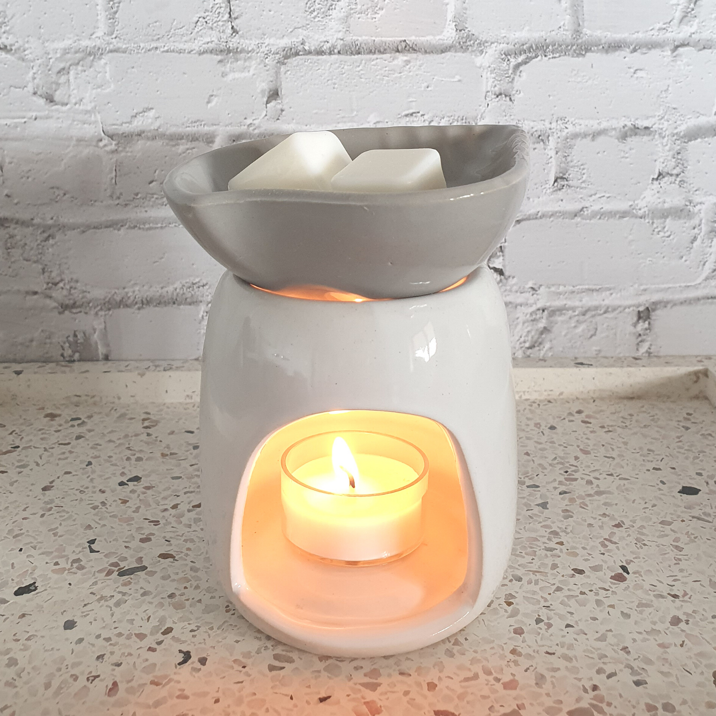 Ceramic Tealight Oil Burner - Shell Dish