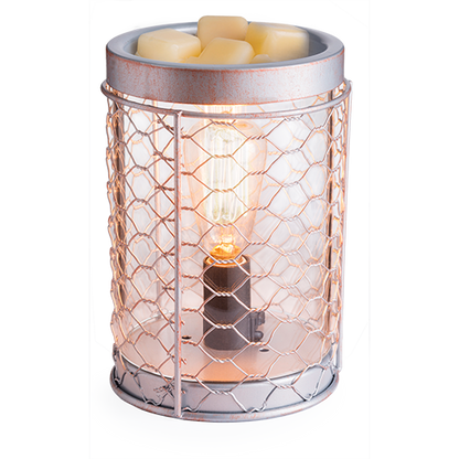 Chicken Wire Vintage Bulb Electric Fragrance Warmer