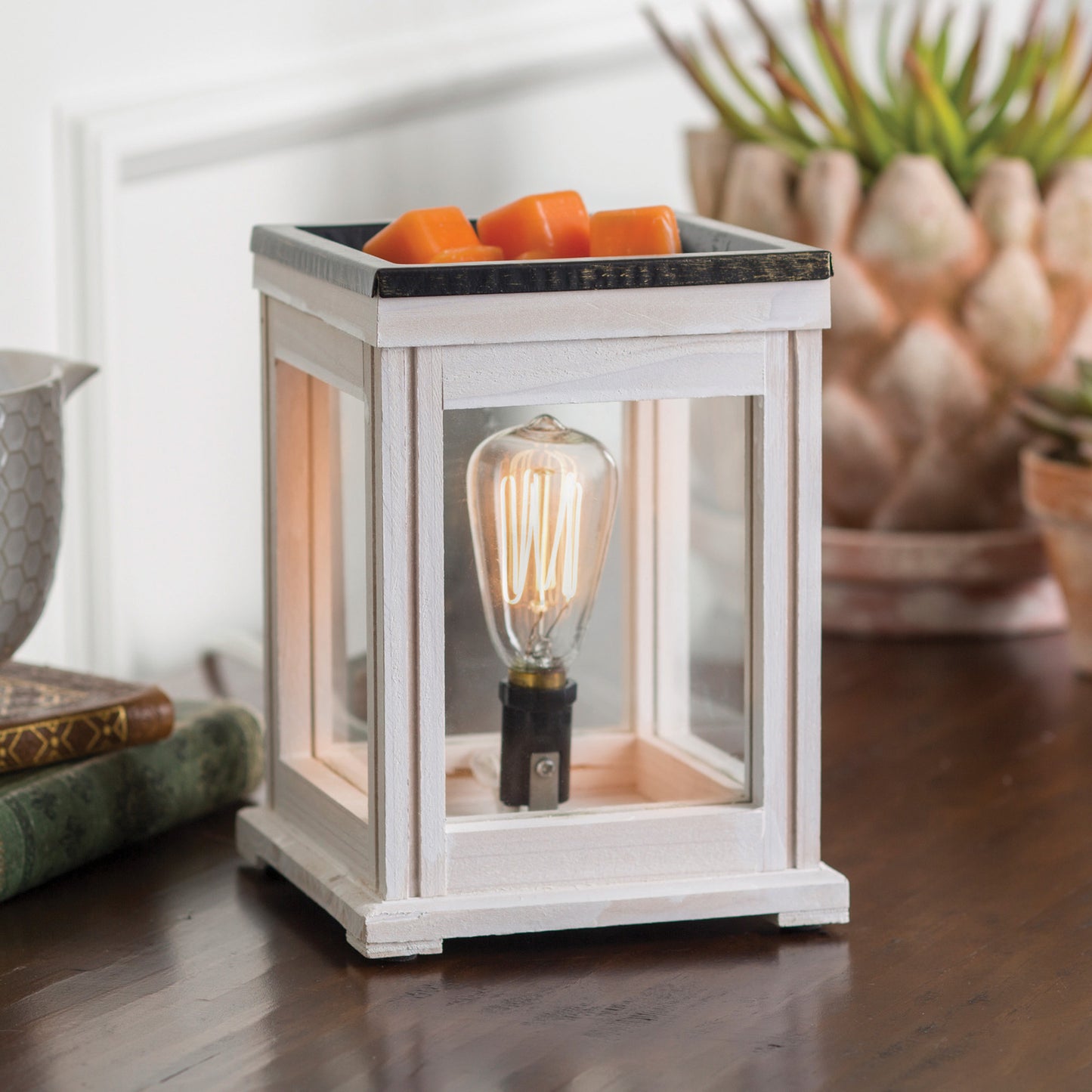 Weathered Wood Vintage Bulb Electric Fragrance Warmer