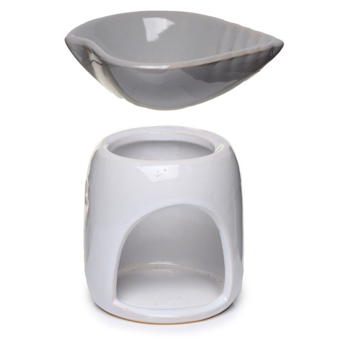 Ceramic Tealight Oil Burner - Shell Dish