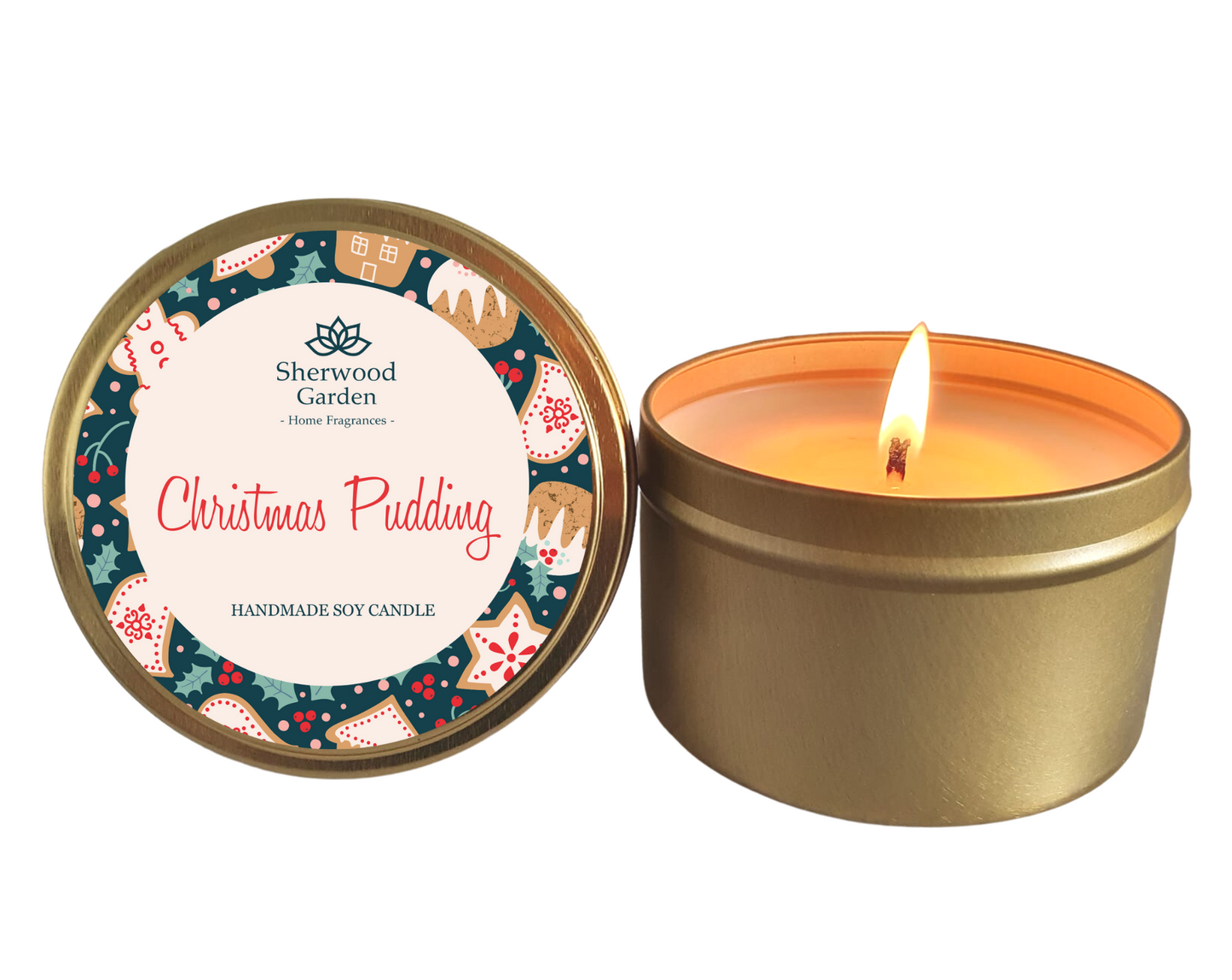 Christmas Pudding Soy Candle Tin 165g (Limited Edition)