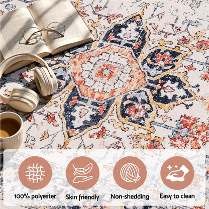 Artiss 80 x 180 cm Runner Rugs For Living Room No Heavy Rubber Crease-Free Foldable Design For Kitchen Entryway And Bedroom 100% Polyester Water-repellent Resistant Non-Shedding