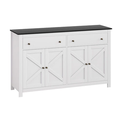Artiss Buffet Sideboard Storage Cabinet Kitchen Cupboard 2 Drawers 140CM Black
