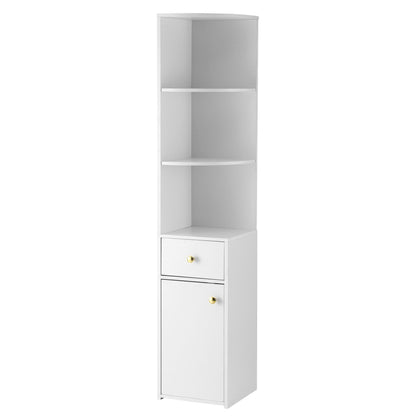 Artiss 3 Tiers Bookshelf with Storage Drawer and Cabinet White