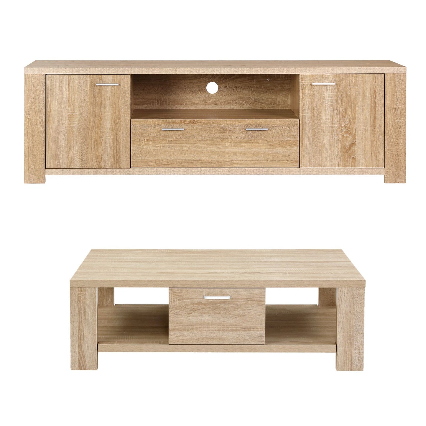 Artiss TV Unit & Coffee Table Set Storage Drawer Pine (Copy)
