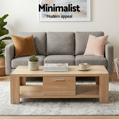 Artiss TV Unit & Coffee Table Set Storage Drawer Pine (Copy)