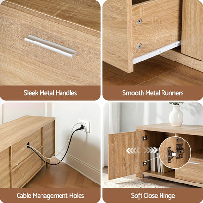 Artiss TV Unit & Coffee Table Set Storage Drawer Pine (Copy)
