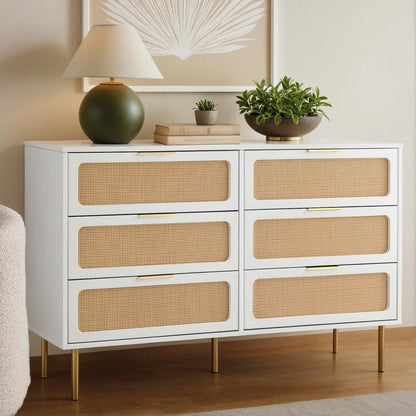 Artiss Chest of 6 Drawers Lowboy Cabinet White