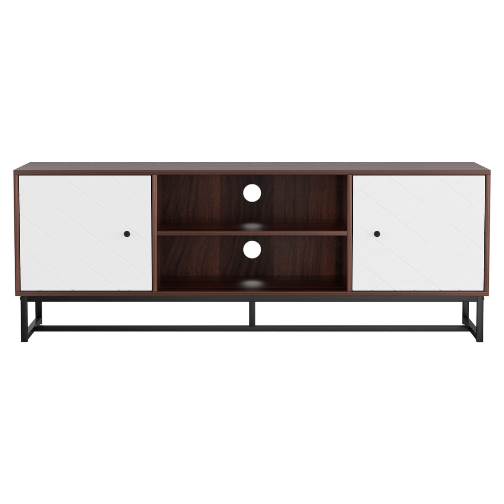 Artiss TV Unit 150cm Storage Shelves Walnut White