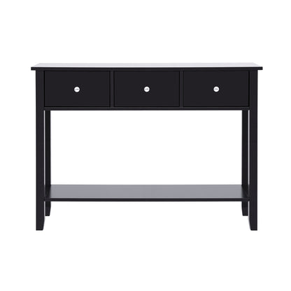 Artiss Console Table Hallway Sofa Entryway Entrance 3 Drawers 100CM Black
