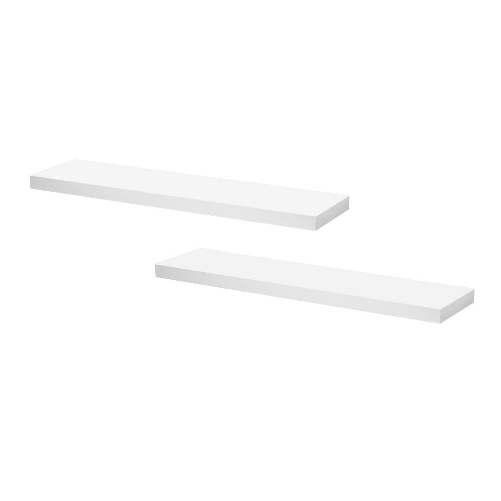 Artiss Floating Wall Shelf Set of 2 White 90CM