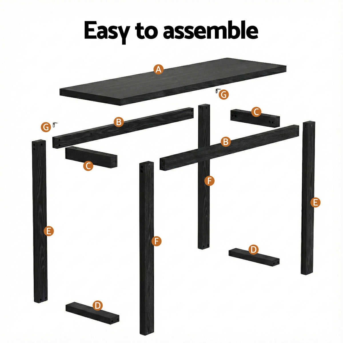 Artiss Console Table 110CM Black