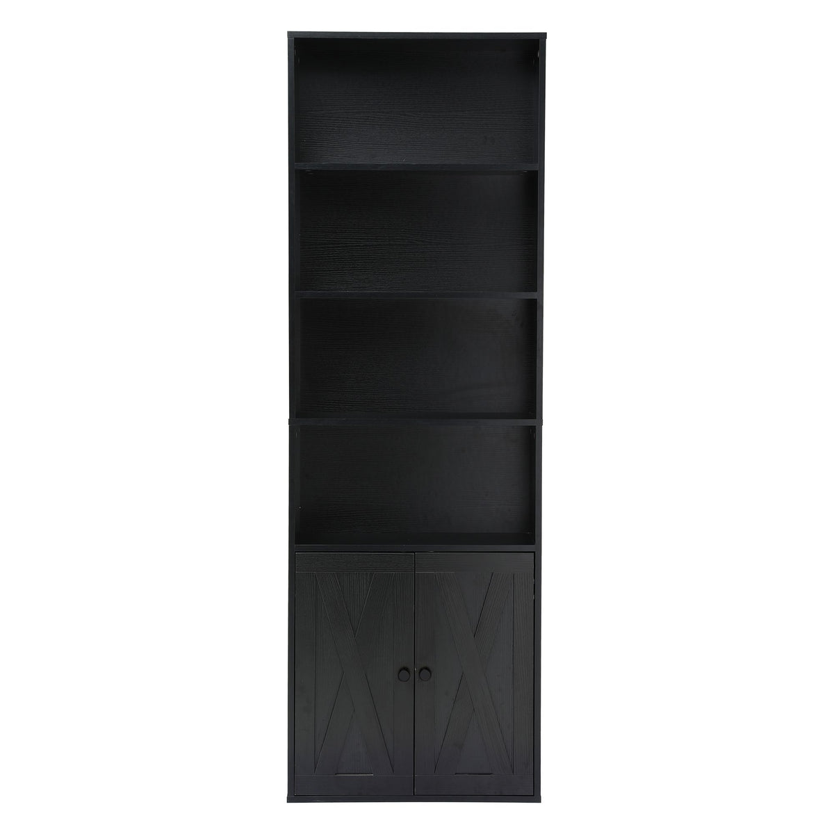 Artiss 6-Tier Bookshelf Display Cabinet Storage Black