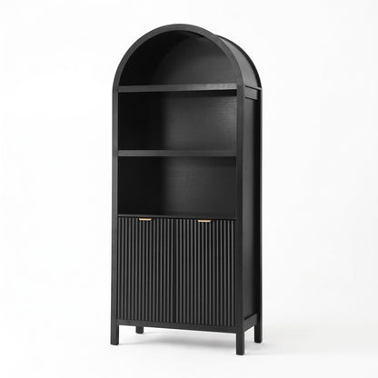 Artiss Buffet Sideboard Cabinet Pantry 180CM Arched Storage Bookshelf Black