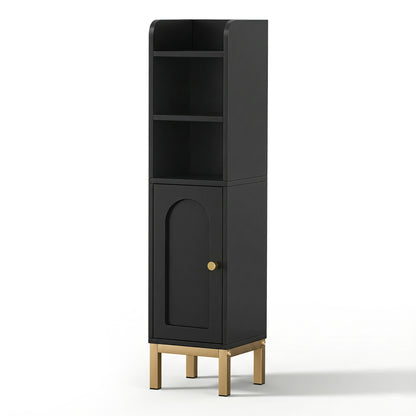Artiss Bathroom Storage Cabinet Floor Organizer Toilet Corner Adjustable Black