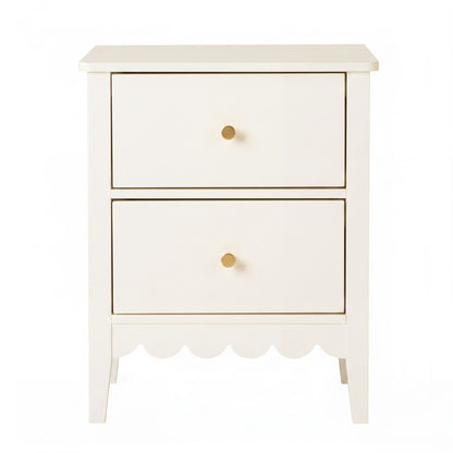 Artiss 2x Bedside Table 2 Drawers Bedroom Storage Nightstand Beige