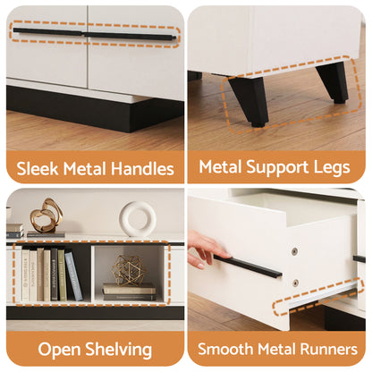 Artiss Extendable TV Cabinet Entertainment Unit Stand White