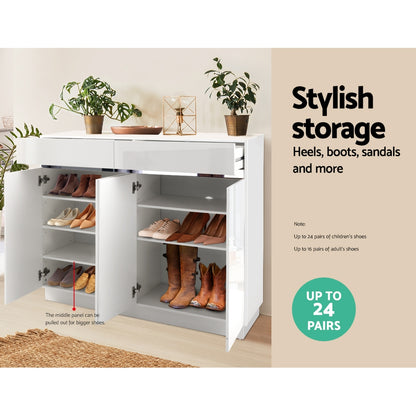 Artiss Shoe Rack Cabinet Storage Cupboard 24 Pairs - Lydia