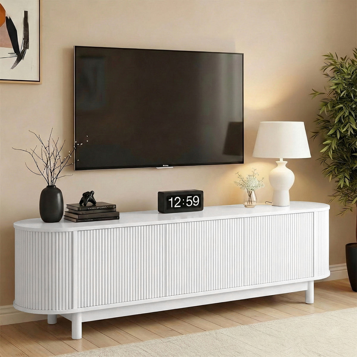 Artiss TV Unit Entertainment Unit Storage Cabinet 160cm White