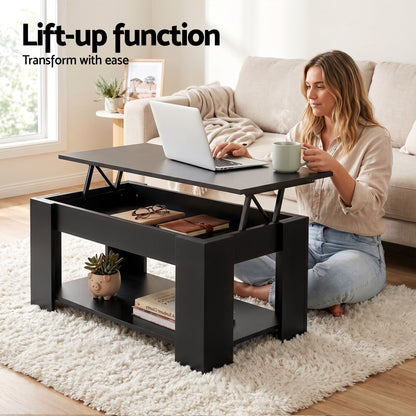 Artiss TV Unit & Coffee Table Set Storage Cabinet Black (Copy)