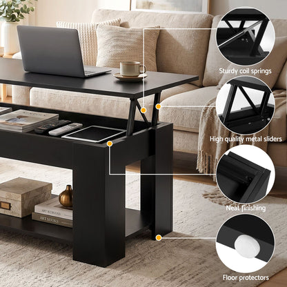 Artiss TV Unit & Coffee Table Set Storage Cabinet Black (Copy)