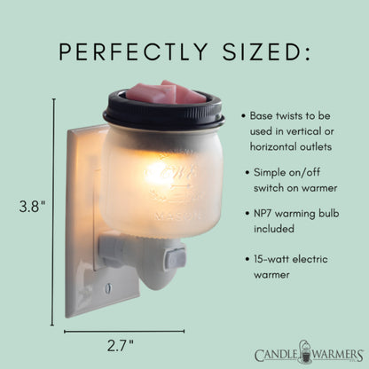 Glass Mason Jar Pluggable Fragrance Warmer