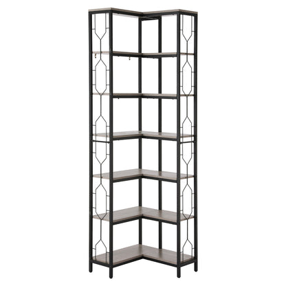 Artiss 6 Tiers Bookshelf Corner Shelf Bookcase Display Shelves Oak