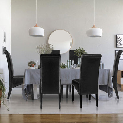 Artiss Dining Chairs Set of 2 Leather Parsons Chair Black