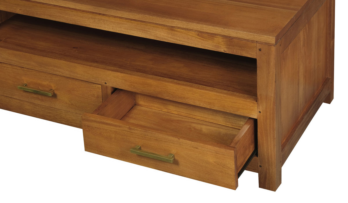 Paris 4 Drawer Coffee Table (Light Pecan)