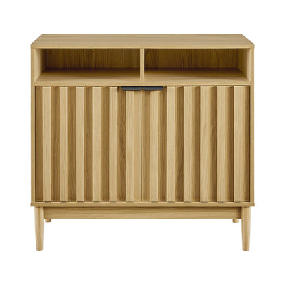 Sarantino Eleni 2-Door Sideboard Buffet Hallway Cabinet Storage Console Cupboard in Natural