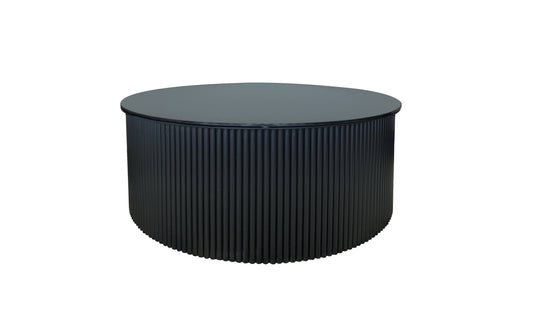 Ripple Black Coffee Table - Black Marble