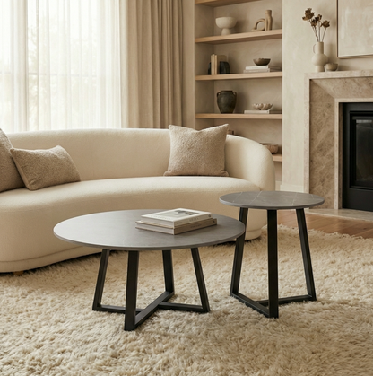 Interior Ave - Broadway Two Tier Coffee Table Set - Stone Grey